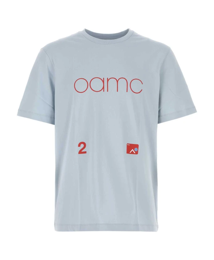

Яркая хлопковая футболка оверсайз Oamc, синий