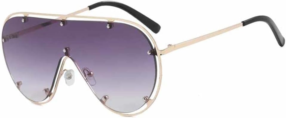 

Модные солнцезащитные очки с металлической оправой и заклепками, женские и мужские солнцезащитные очки для летнего вождения, путешествий, вечеринок, защита от УФ-излучения UV400 KTUCN, Gradient Gray