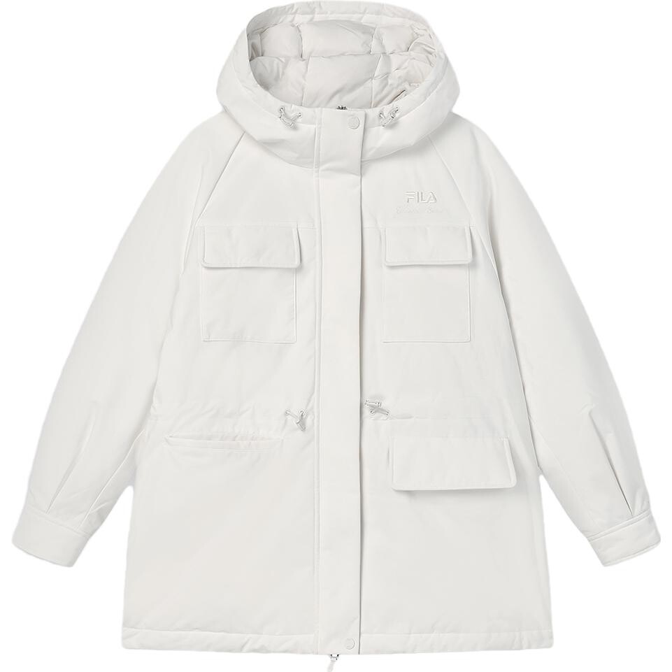

Пуховик женский легкий Off-white Fila, Белый, Пуховик женский легкий Off-white Fila