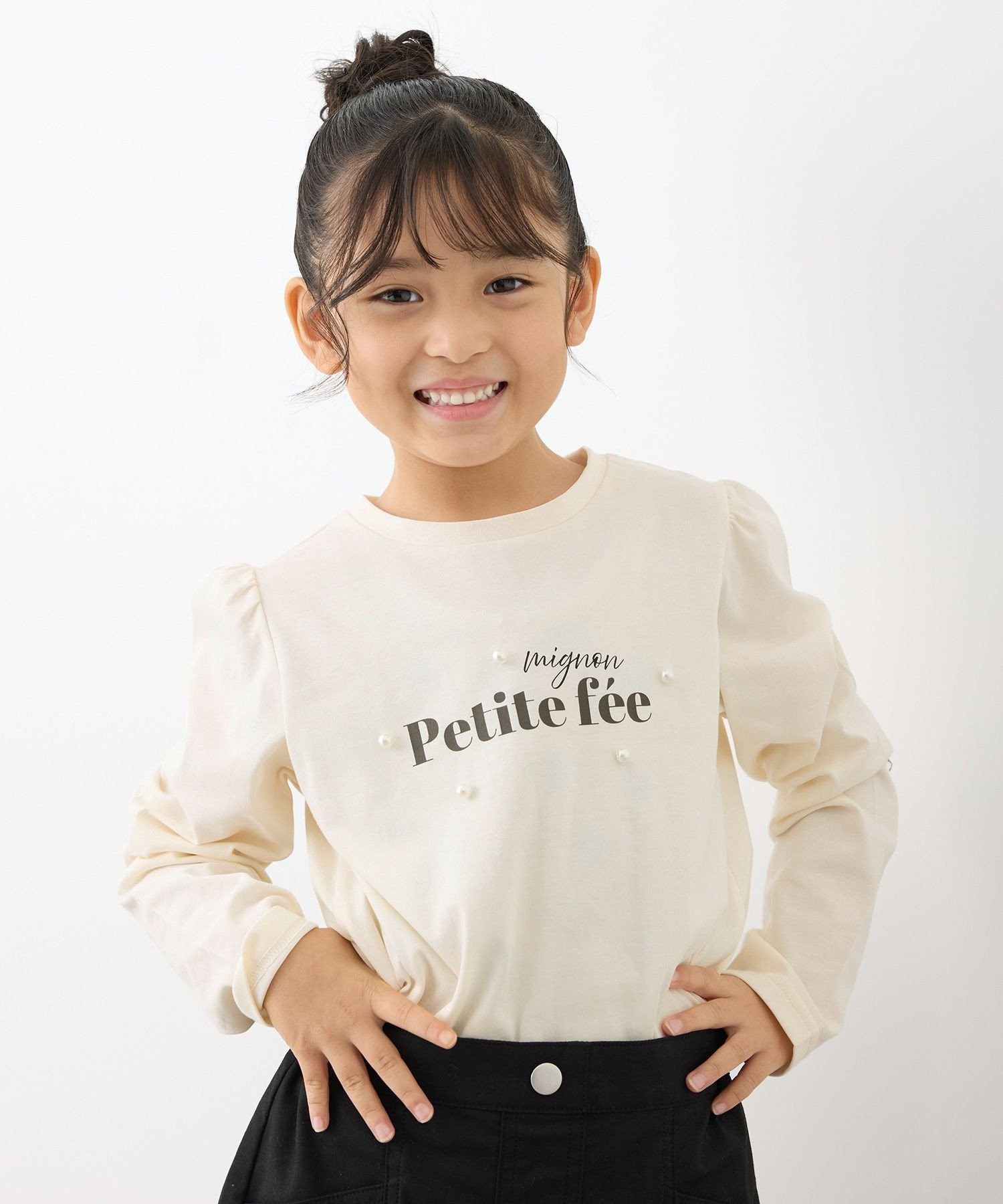 Топ с жемчужным логотипом ROPE' PICNIC KIDS, Off-white (15)