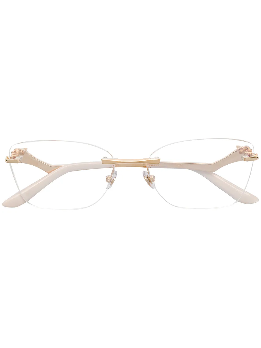 

Очки в квадратной оправе Cartier Eyewear, золотой