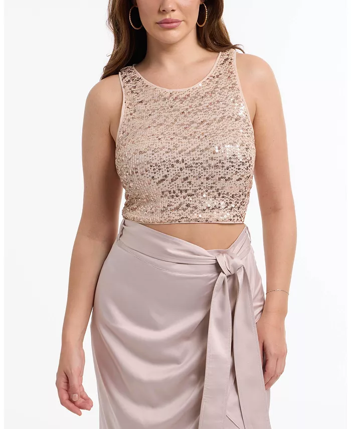 

Женская майка с пайетками Bebe, золотой
