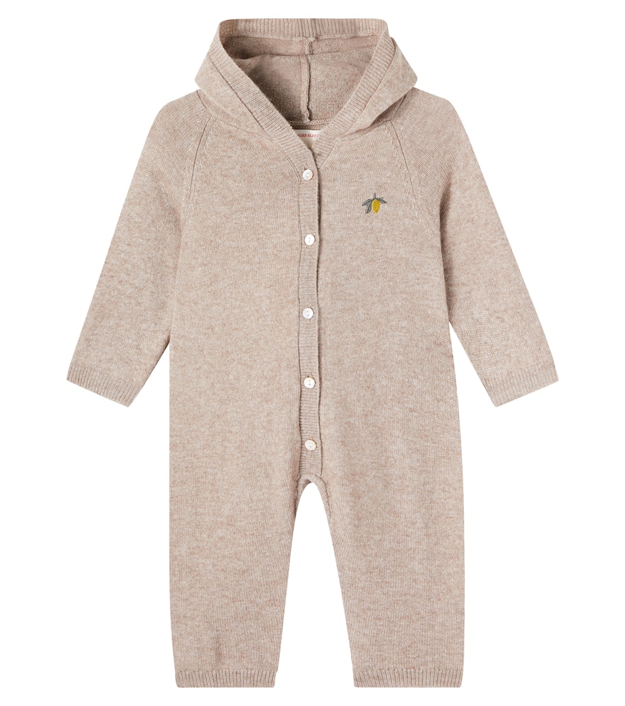 

Детский комбинезон с капюшоном Mattou из смесовой шерсти Konges Sløjd, Light Brown