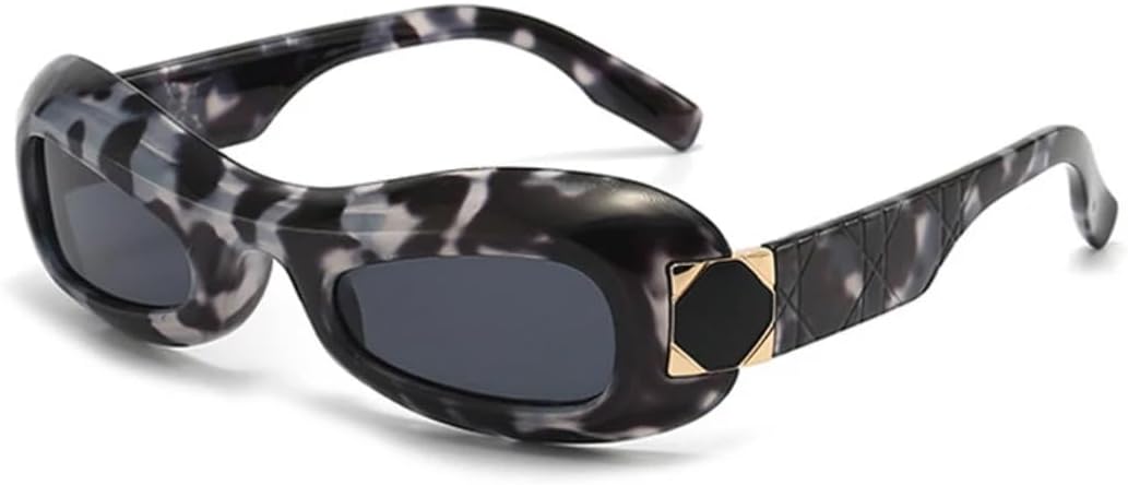 

Винтажные солнцезащитные очки «кошачий глаз» для женщин, модные градиентные очки с защитой от УФ-излучения UV400 для мужчин, овальные, цвет шампанского VVTWSSW, Pattern Grey