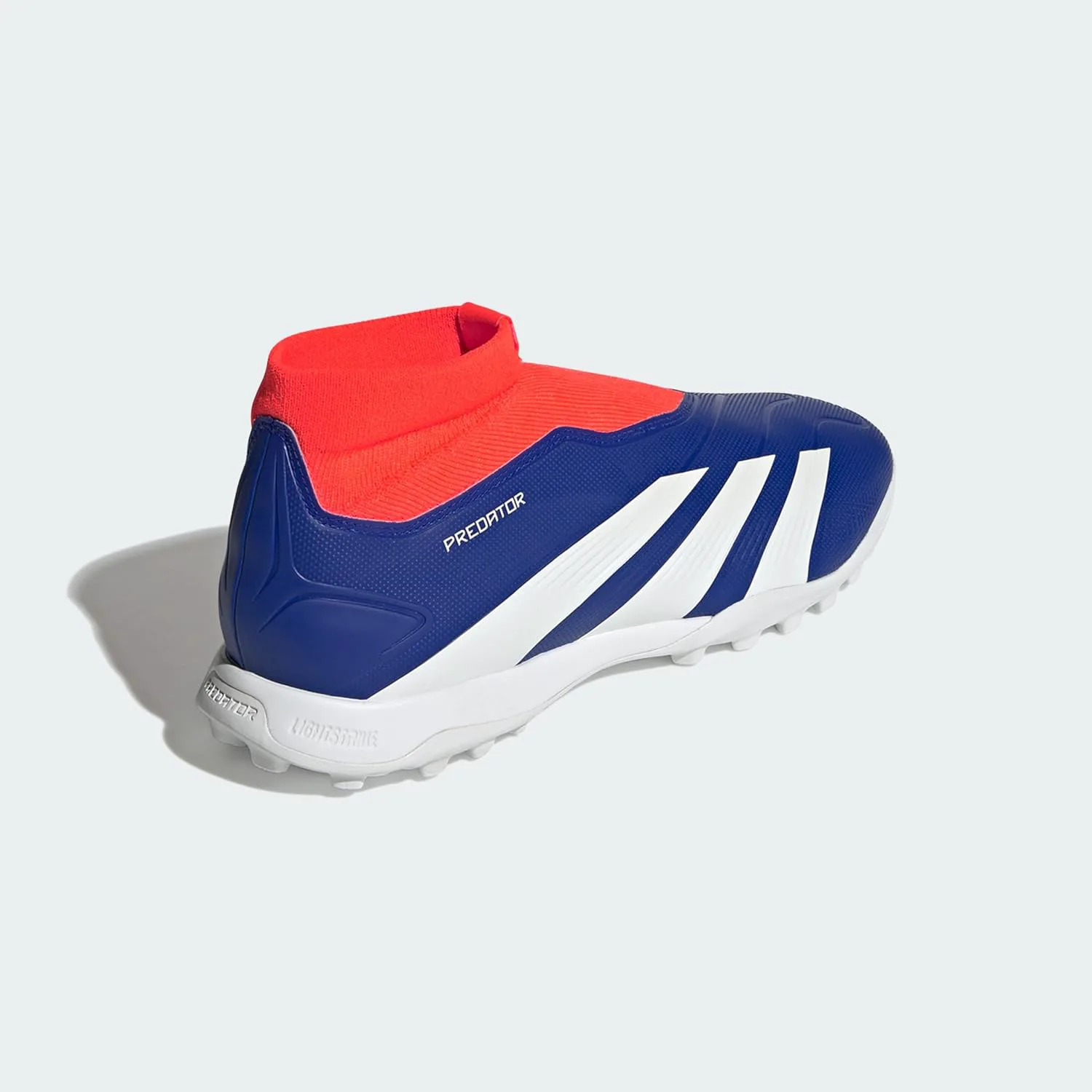 Футбольные бутсы Adidas League без шнурков для искусственного поля, синий/белый/красный — фото 3
