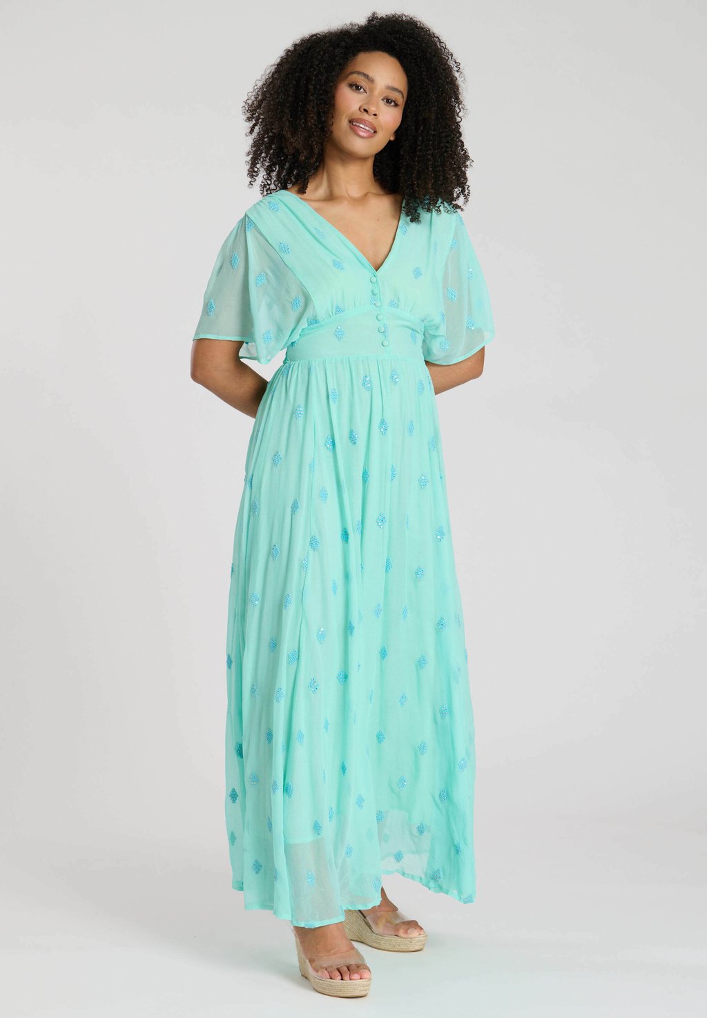 

Платье макси SEQUIN DETAIL BUTTON South Beach, мятный