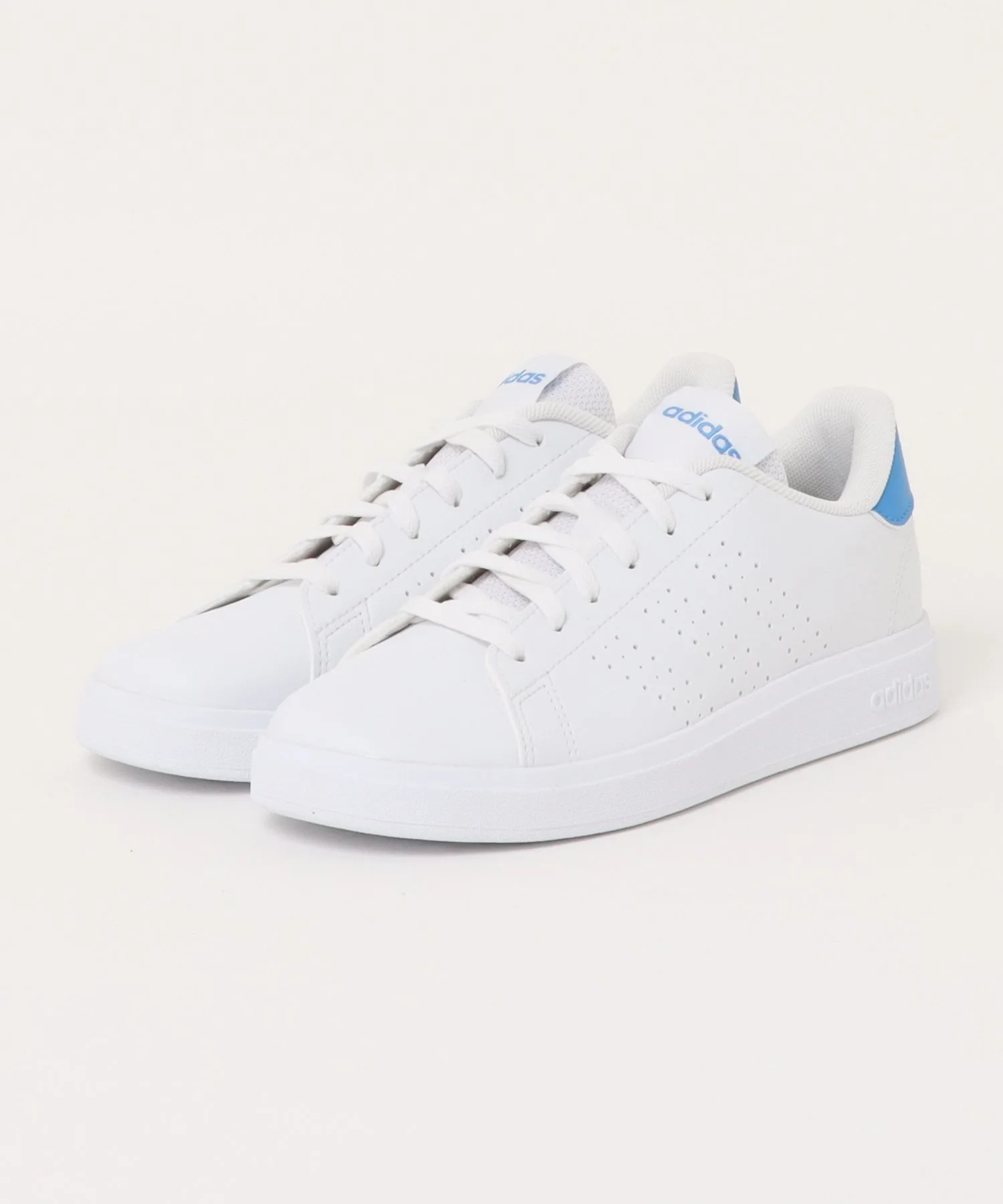 Юношеские кроссовки из синтетических материалов ADVANCOURT BASE 2.0 J adidas белые