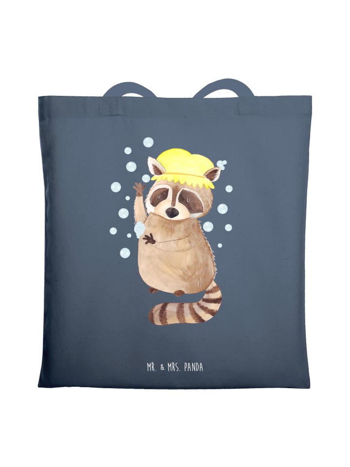 

Mr. & Mrs. Panda Сумка-шоппер с изображением енота без надписи, цвет индиго