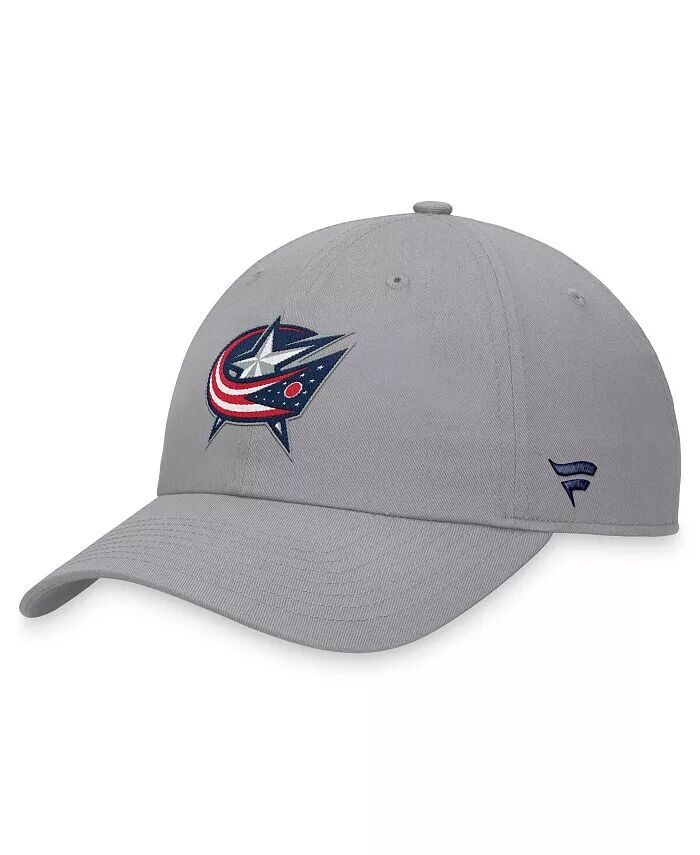 

Мужские серые куртки Columbus Blue Jackets Extra Time, регулируемая шапка Fanatics, серый