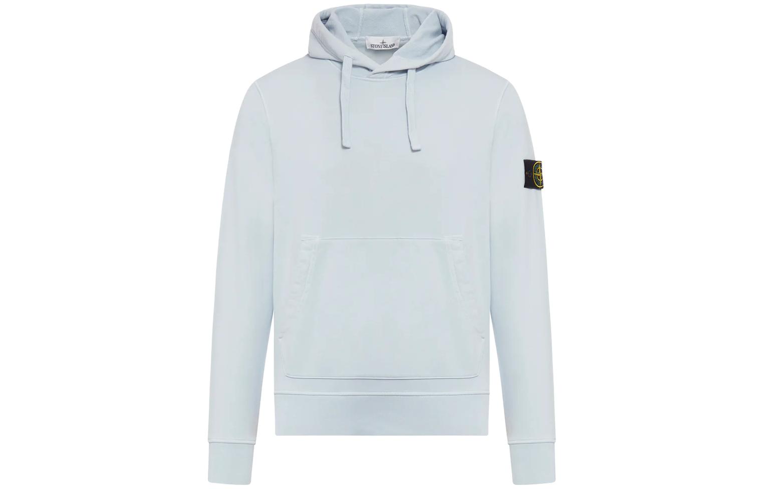 Капюшон с нашивкой Compass и шнурком STONE ISLAND, Ледяной морозный синий — фото 2