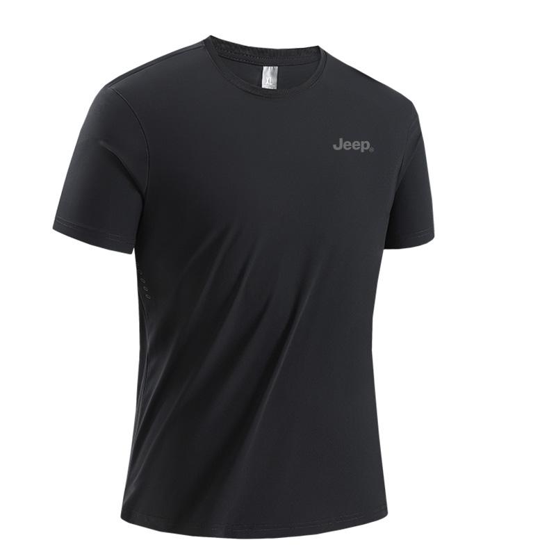 

Летняя спортивная беговая свободная футболка с круглым вырезом дышащая свисающее плечо короткий рукав унисекс Jeep, 250 North Carolina