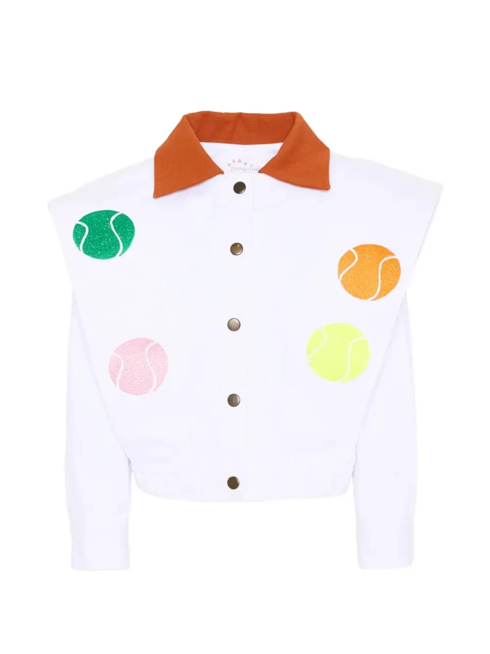 Куртка с теннисным принтом Pangolini Kids, белый