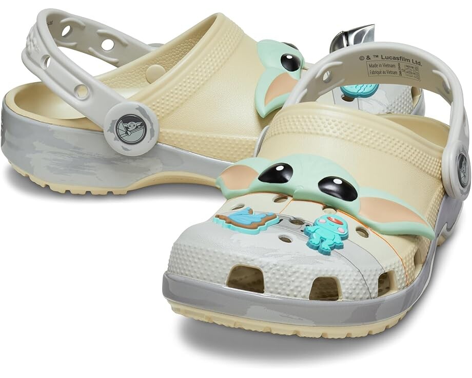 

Шлепанцы Crocs Kids Classic Star Wars Clogs, цвет Bone/Grogu