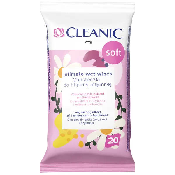 

Салфетки для интимной гигиены, 20 шт./1 уп. Cleanic Soft