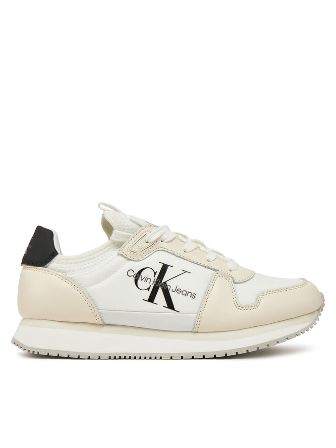 Кроссовки Runner Sock Laceup Ml Lth YW0YW01616 Calvin Klein Jeans, белый