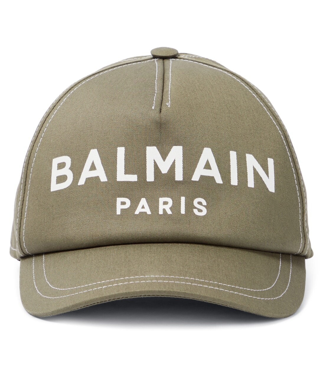 

Хлопковая бейсболка с логотипом Balmain Kids, зеленый