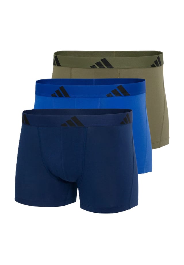 

Короткие хлопковые брюки Active Flex упаковка 3 шт. Adidas, цвет 901 assorted