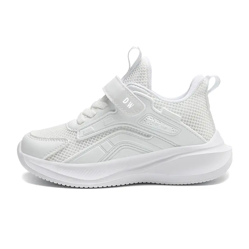 

Кроссовки для бега для детей и подростков с амортизацией, износостойкие, дышащие, низкие D&W, белый