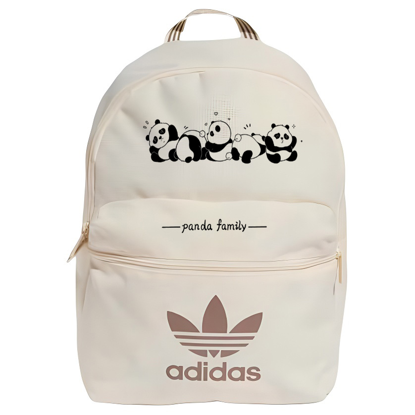 

Adidas Originals Полиэстеровый рюкзак унисекс Miracle White, Panda Family