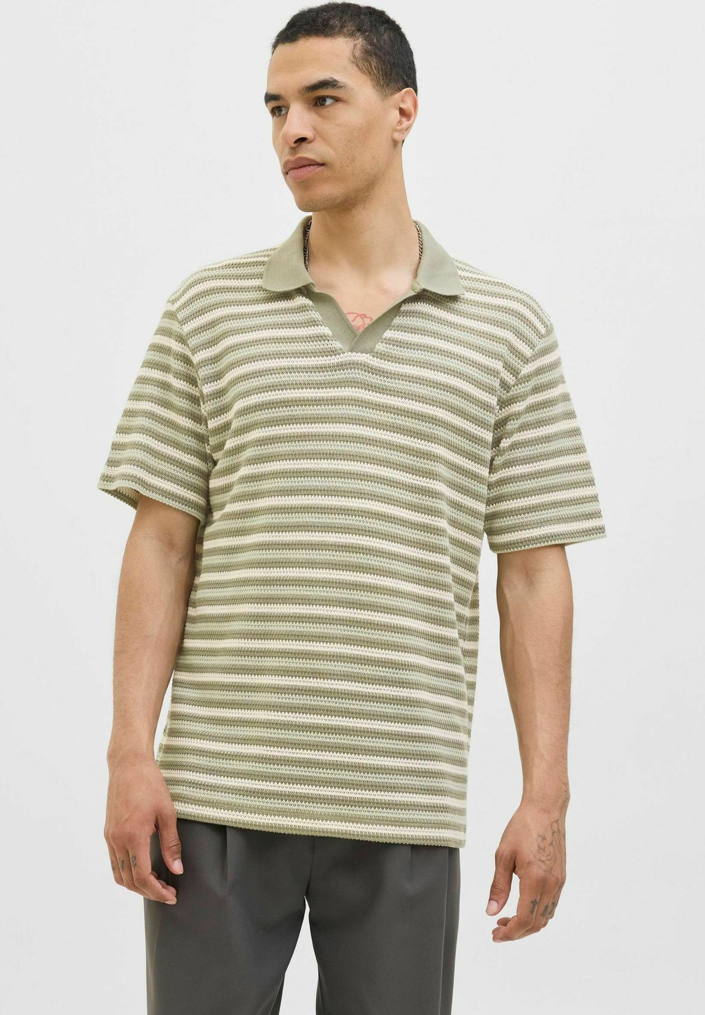 

Рубашка поло JPRBLUHARRY SPLIT NECK Jack & Jones, оливковый