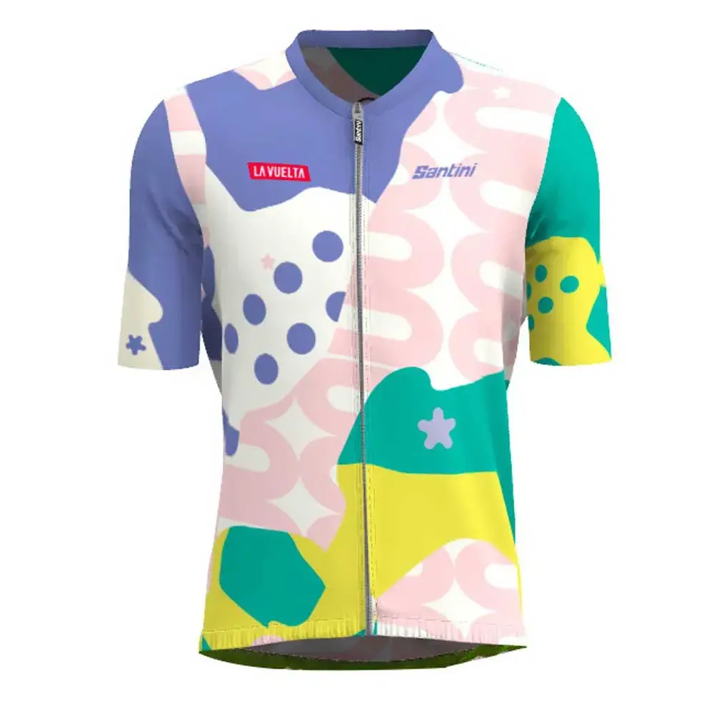 

Джерси Santini KM Cero Madrid La Vuelta Official short sleeve, мультиколор