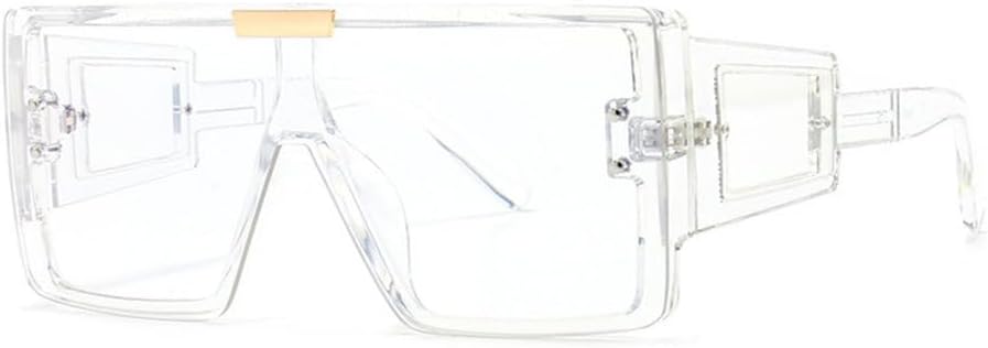 

Современные солнцезащитные очки большого размера квадратной формы для женщин и мужчин, ретро-очки в сиамской оправе, трендовый товар, защита от УФ-излучения UV400 MUTYNE, Clear