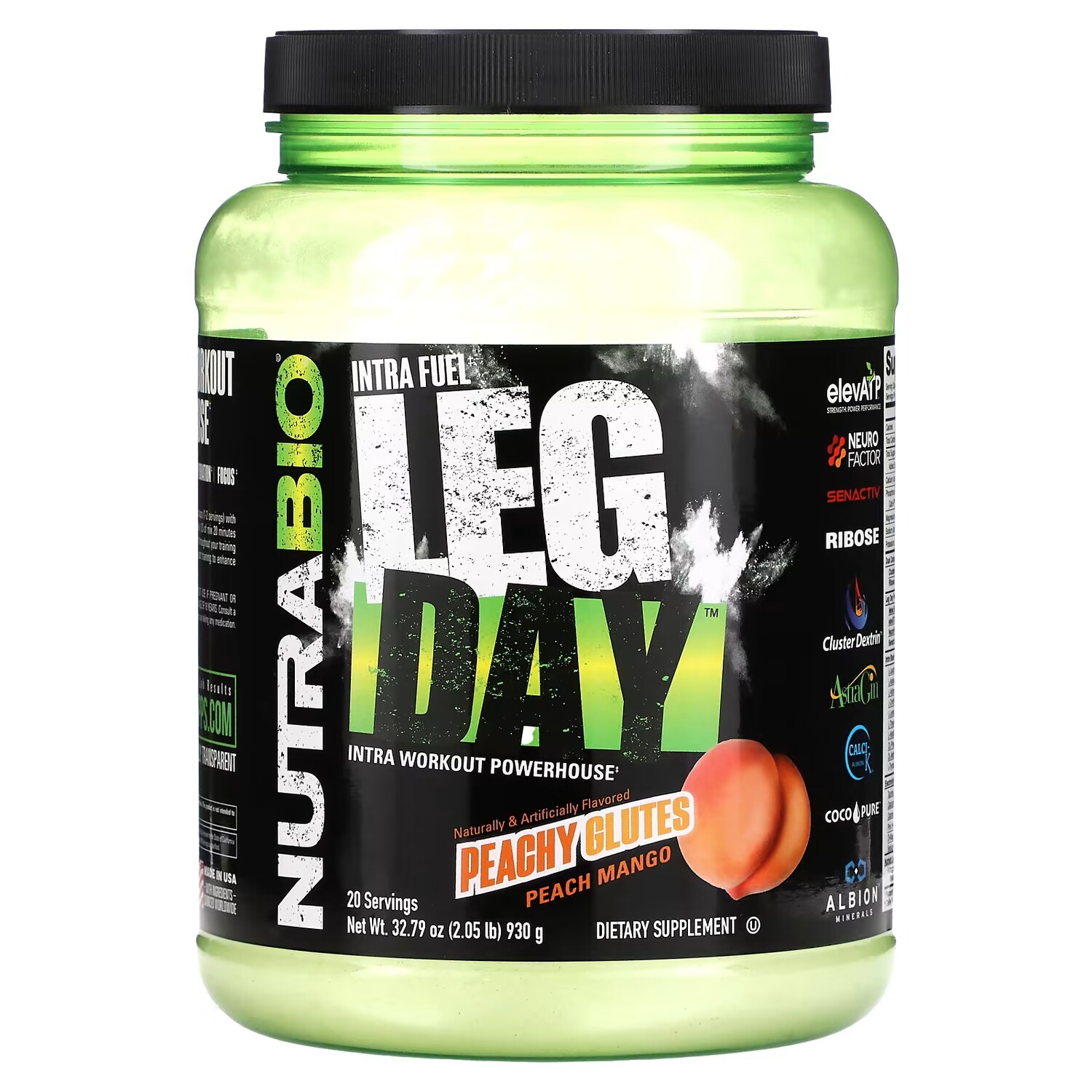 

Добавка NutraBio Intra Fuel Leg Day Intra Workout Powerhouse персик и манго, 930 г