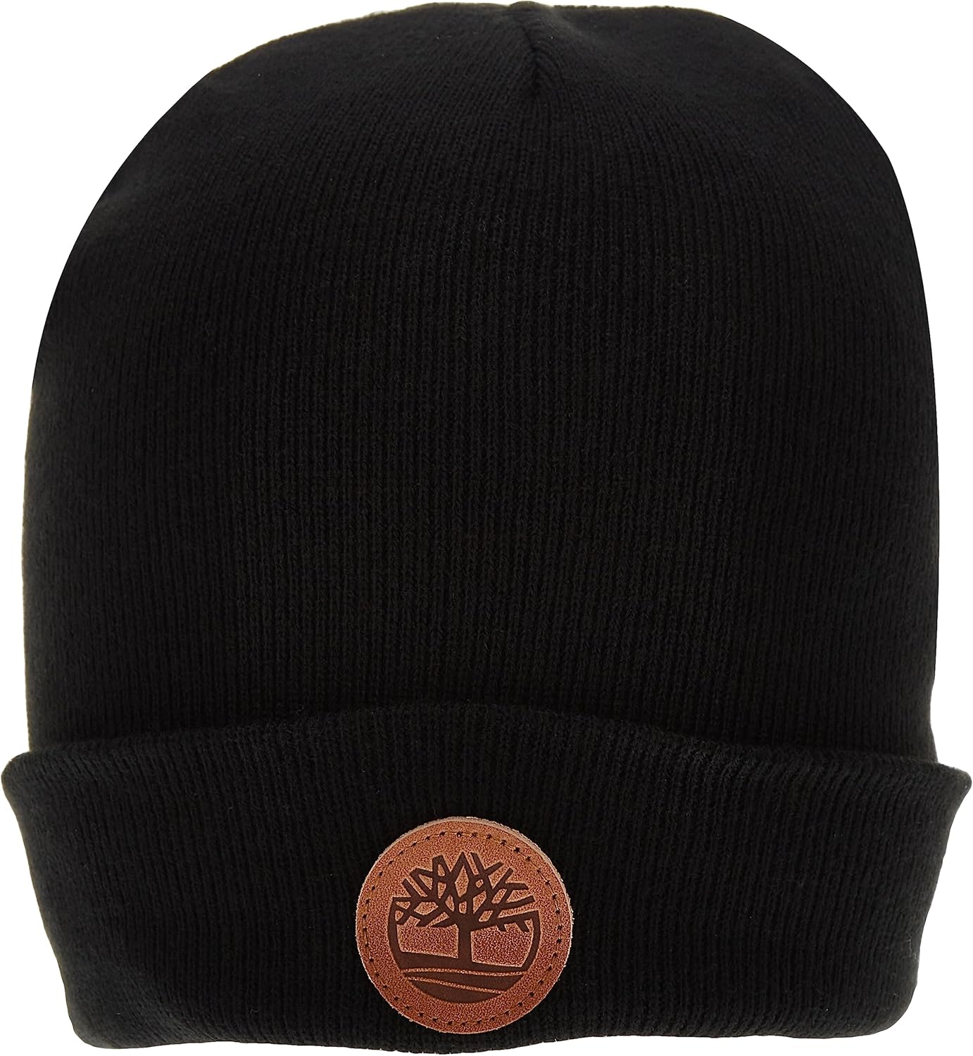 

Мужская шапка-бини Timberland с манжетами и кожаной нашивкой-логотипом, Black