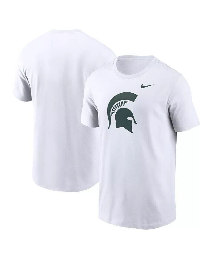 

Мужская белая футболка с логотипом Michigan State Spartans Primetime Evergreen Nike