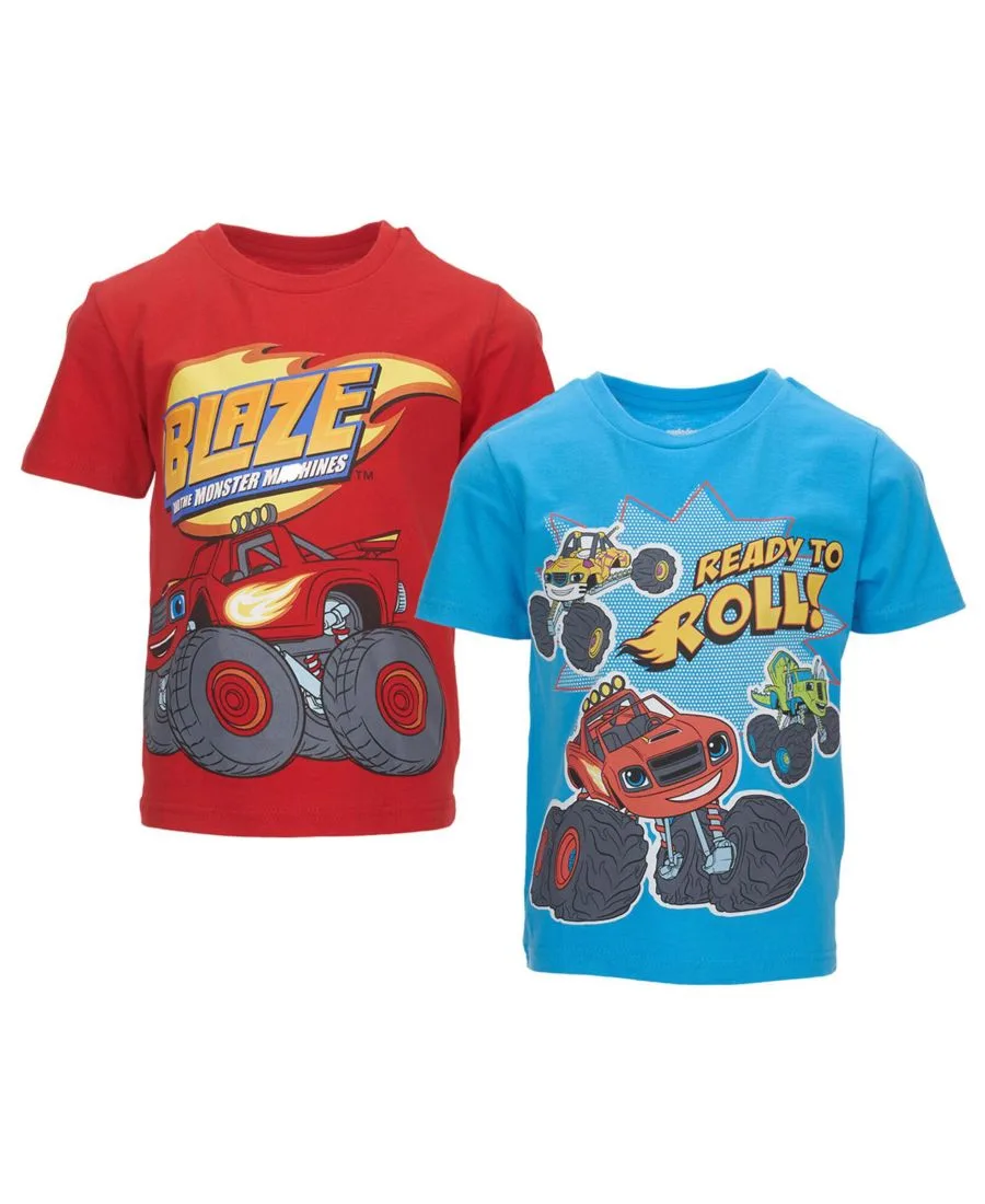 Набор из двух футболок Nickelodeon Blaze and the Monster Machines, красный/синий