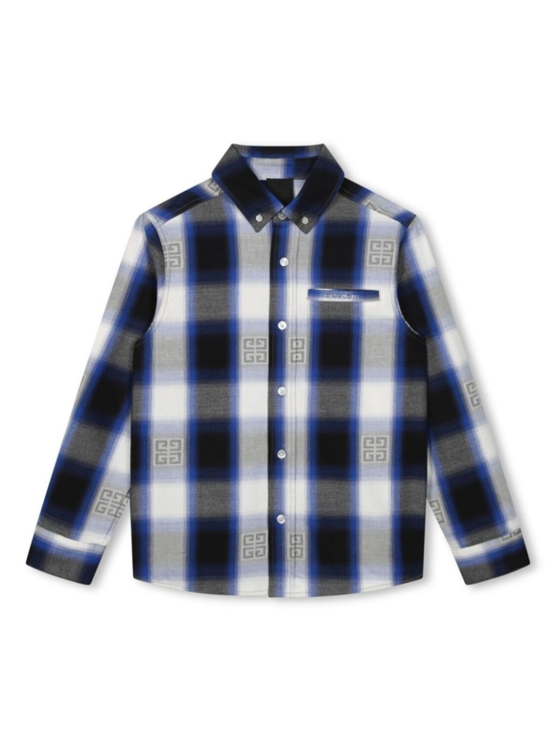 

Givenchy Kids фланелевая рубашка в клетку, черный