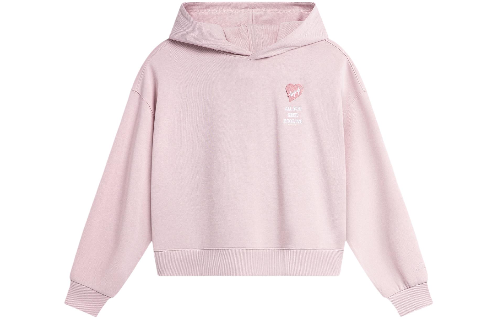 

Женская толстовка LiNing Sports Life Collection, нежно-песочно-розовая