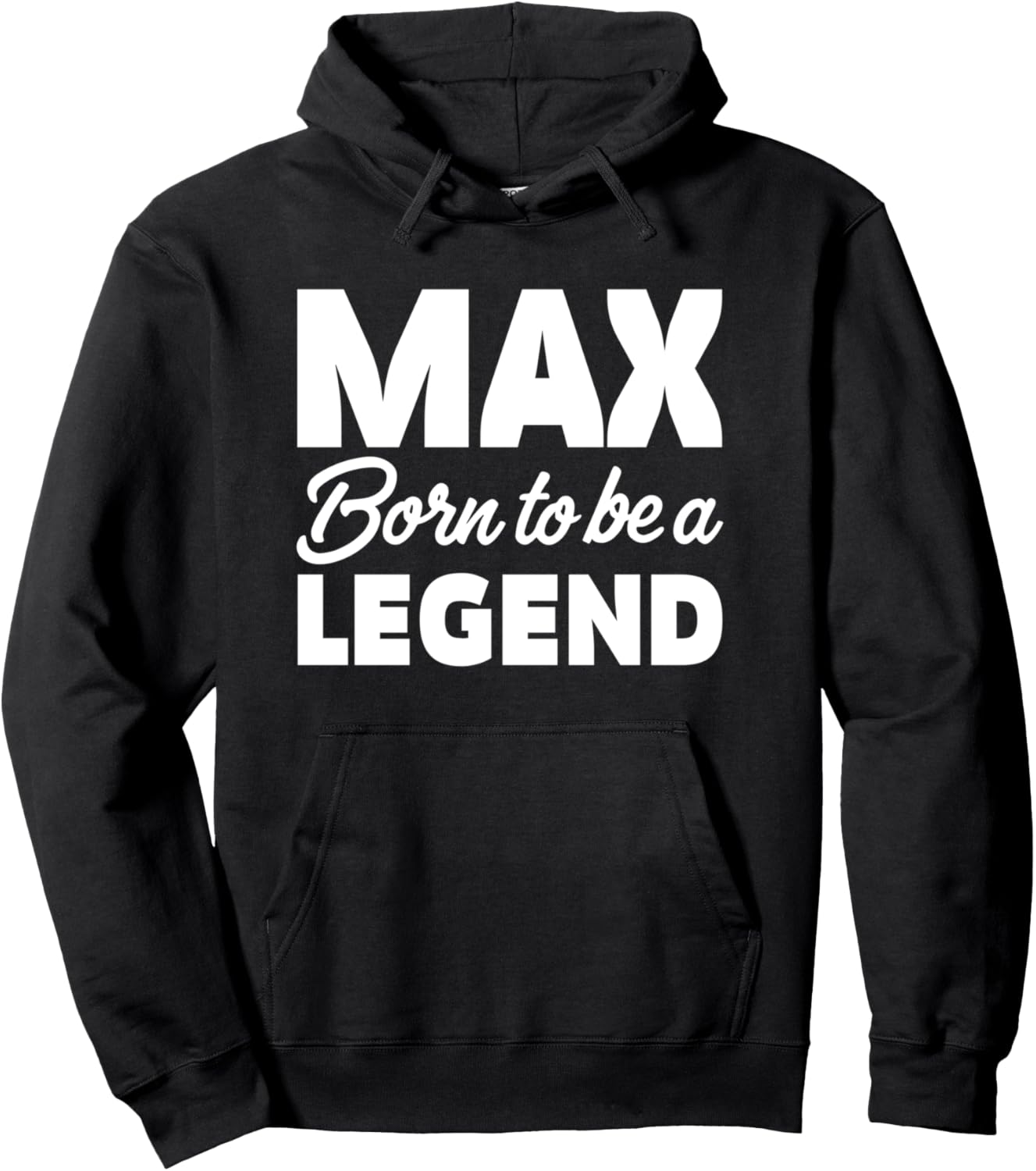 

Толстовка Max Name Born To Be A Legend Personal Men Boy Husband Hoodie Max Legend Tees, черный