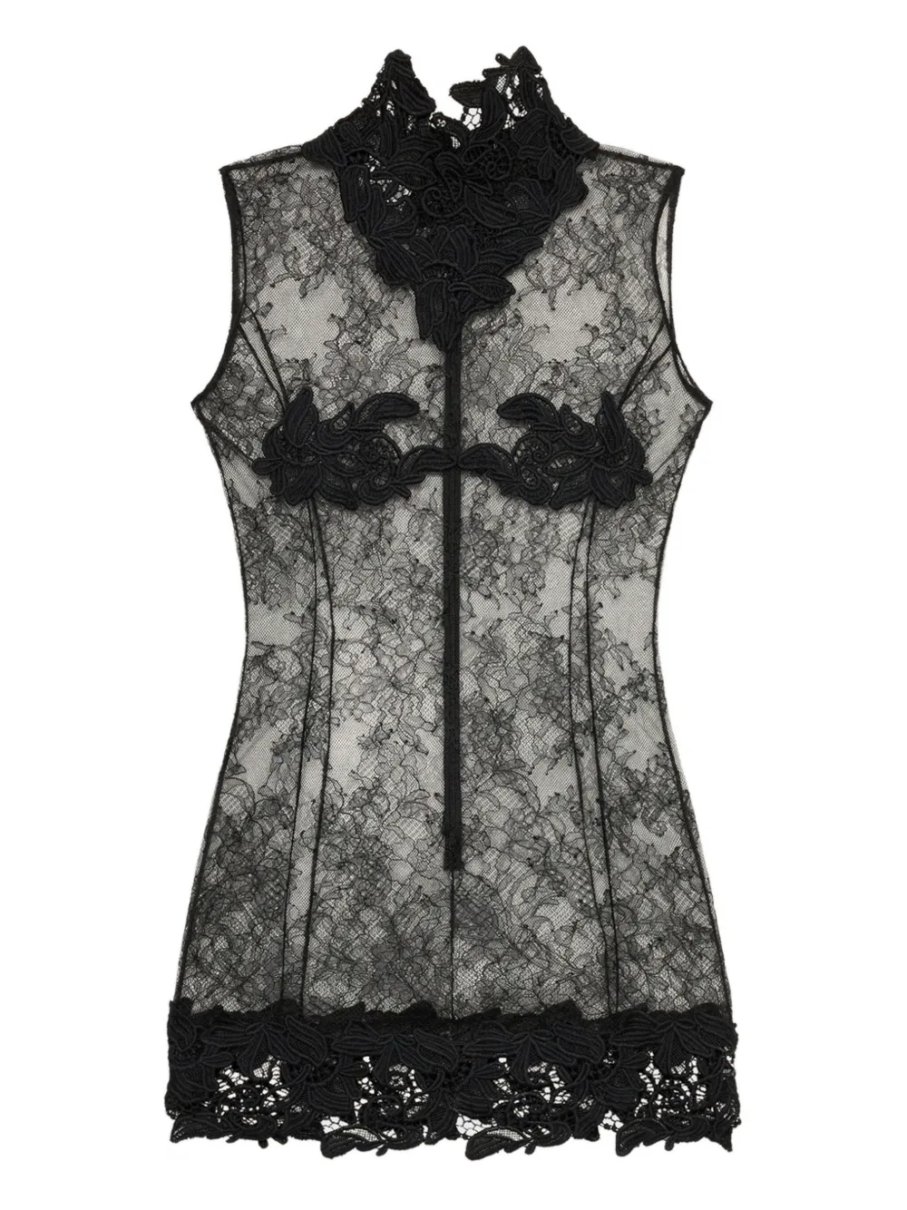 

Мини-платье с высоким воротом BLUMARINE, черный