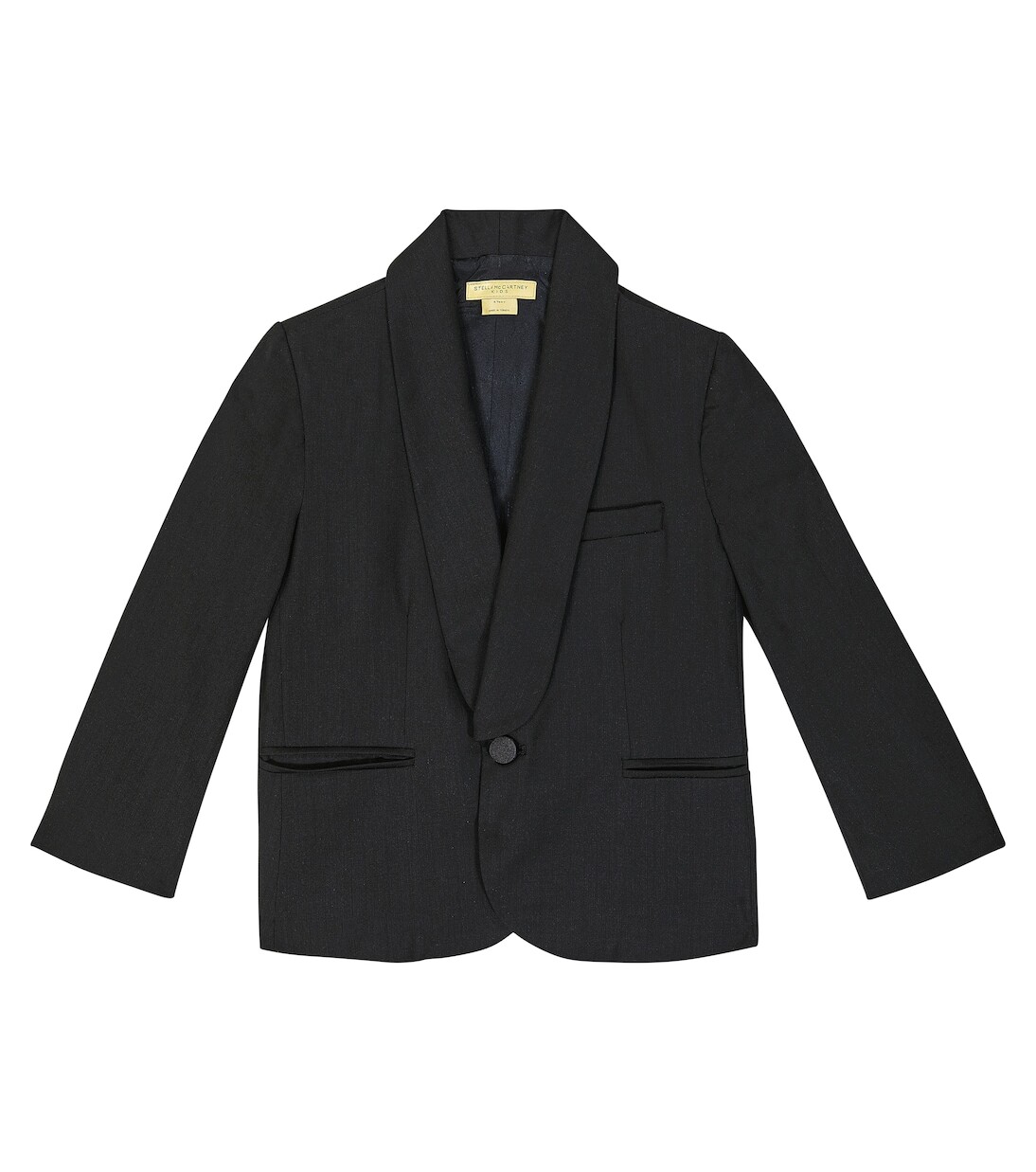

Блейзер из смесовой шерсти Stella Mccartney Kids, черный
