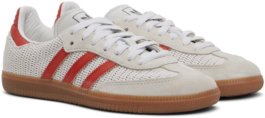 Бело-оранжевые кроссовки Samba OG Adidas Originals — фото 4
