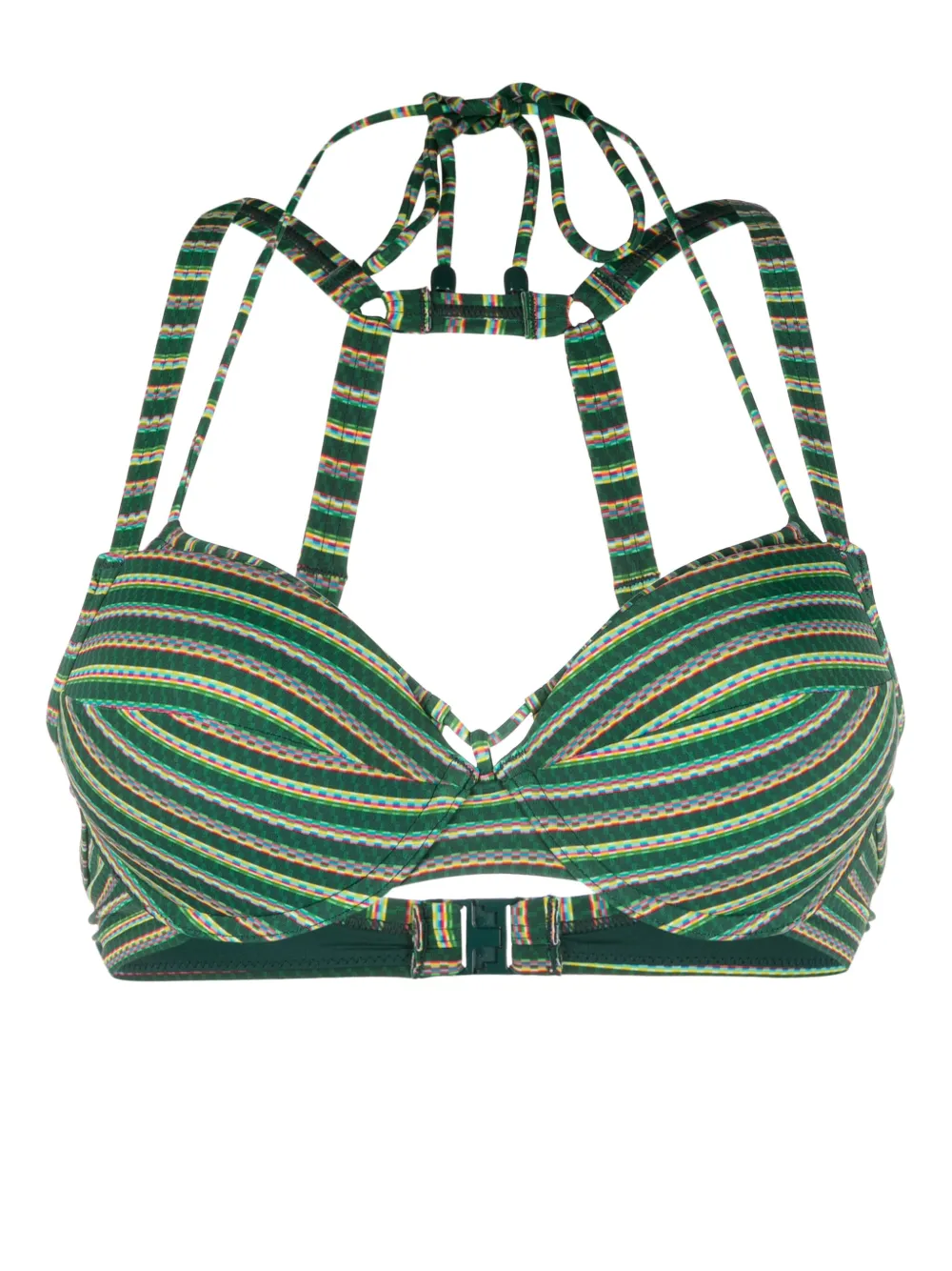 

Топ бикини Holi Vintage в полоску Marlies Dekkers, зеленый