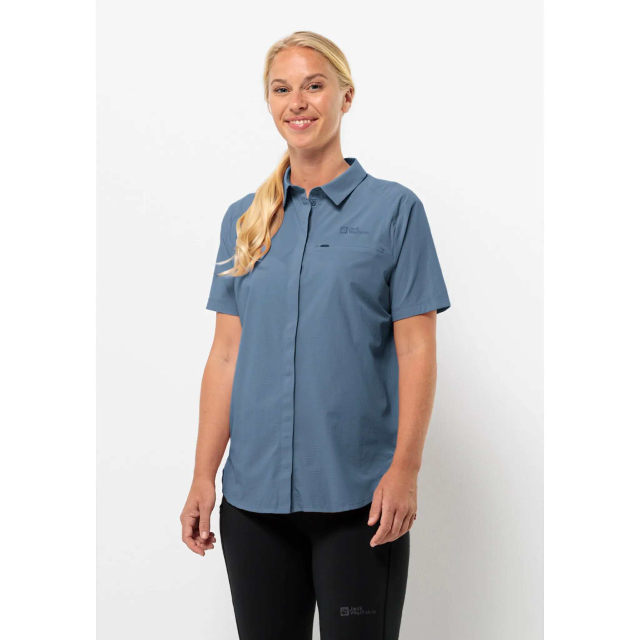 

Блузка с короткими рукавами Jack Wolfskin "VANDRA S/S SHIRT W", синий
