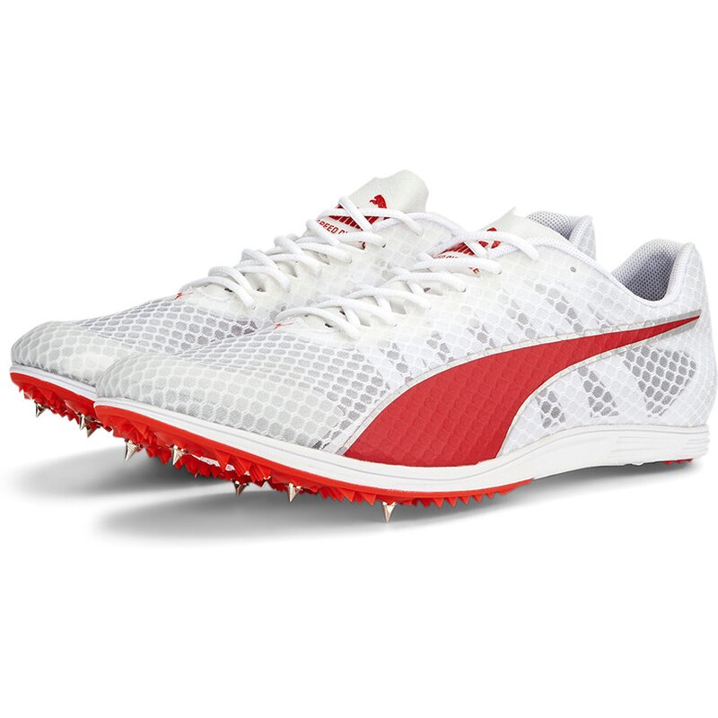 Кроссовки для легкой атлетики evospeed distance 11 Puma, цвет puma white-puma red-metallic s — фото 4