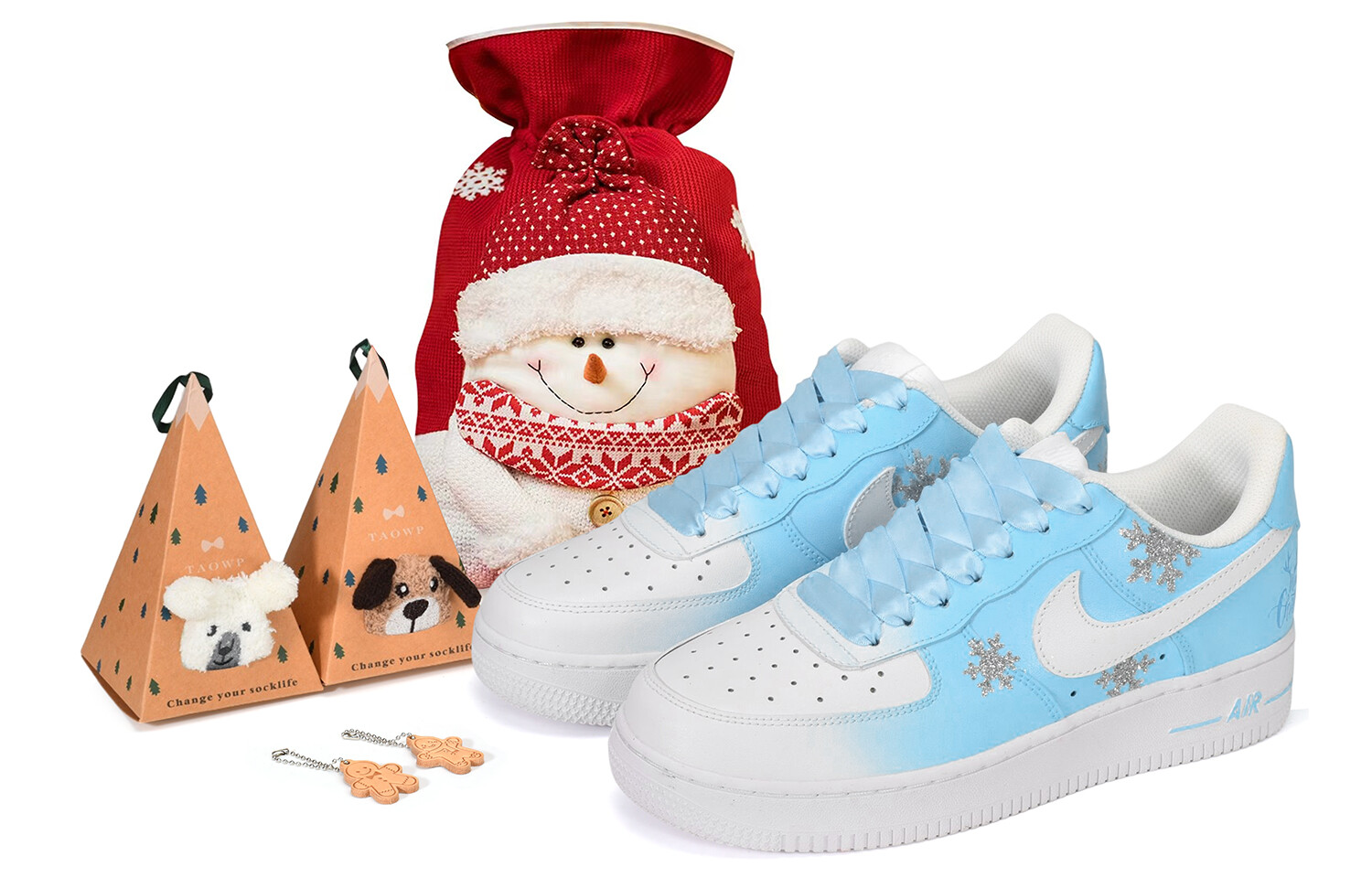 

Кроссовки Nike Air Force 1 Skateboard Shoes Men Low-Top Blue/White