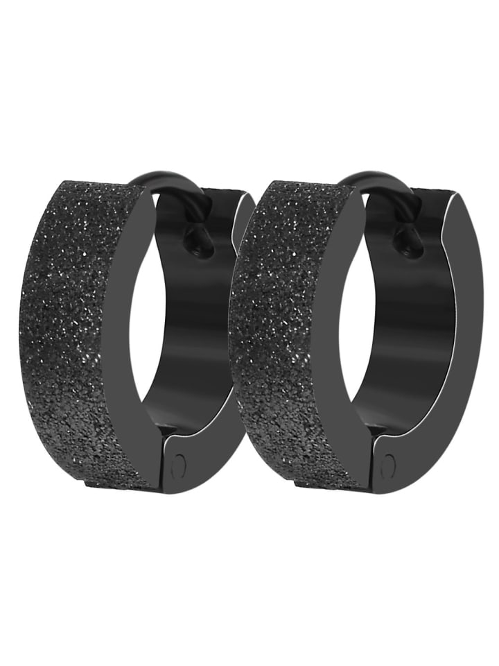 

Adeliás Женские серьги - серьги-кольца на шарнирах из нержавеющей стали черного цвета