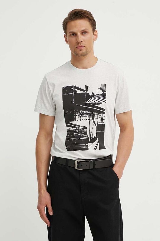 

Хлопковая футболка G-Star Raw, серый