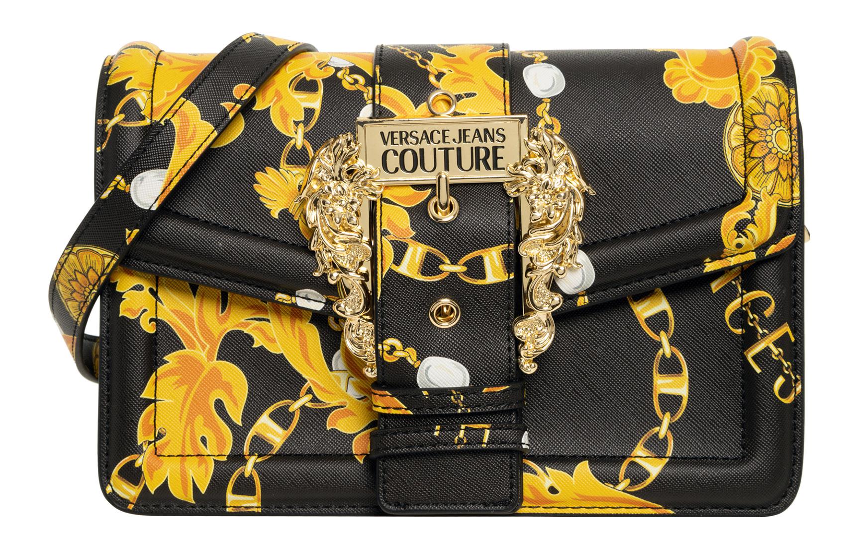 

VERSACE JEANS COUTURE Женская сумка через плечо черная с золотом