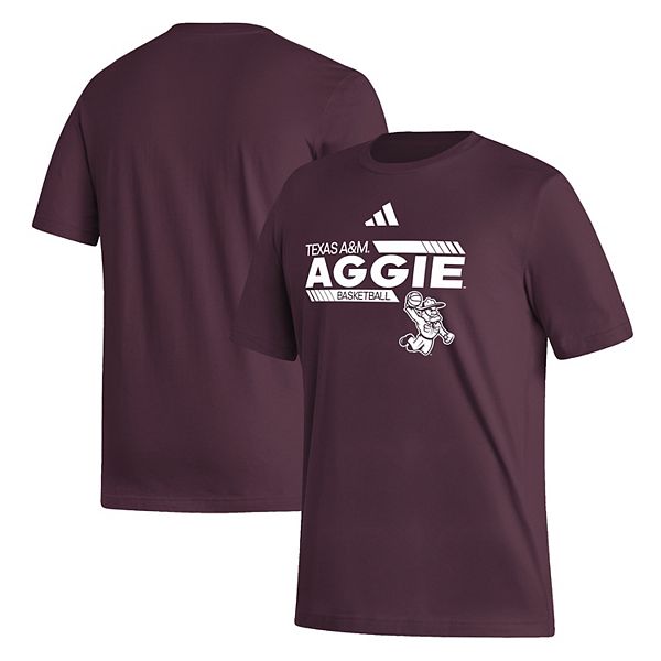 Мужская бордовая футболка Texas A&M Aggies Ol' Sarge Adidas — фото 2