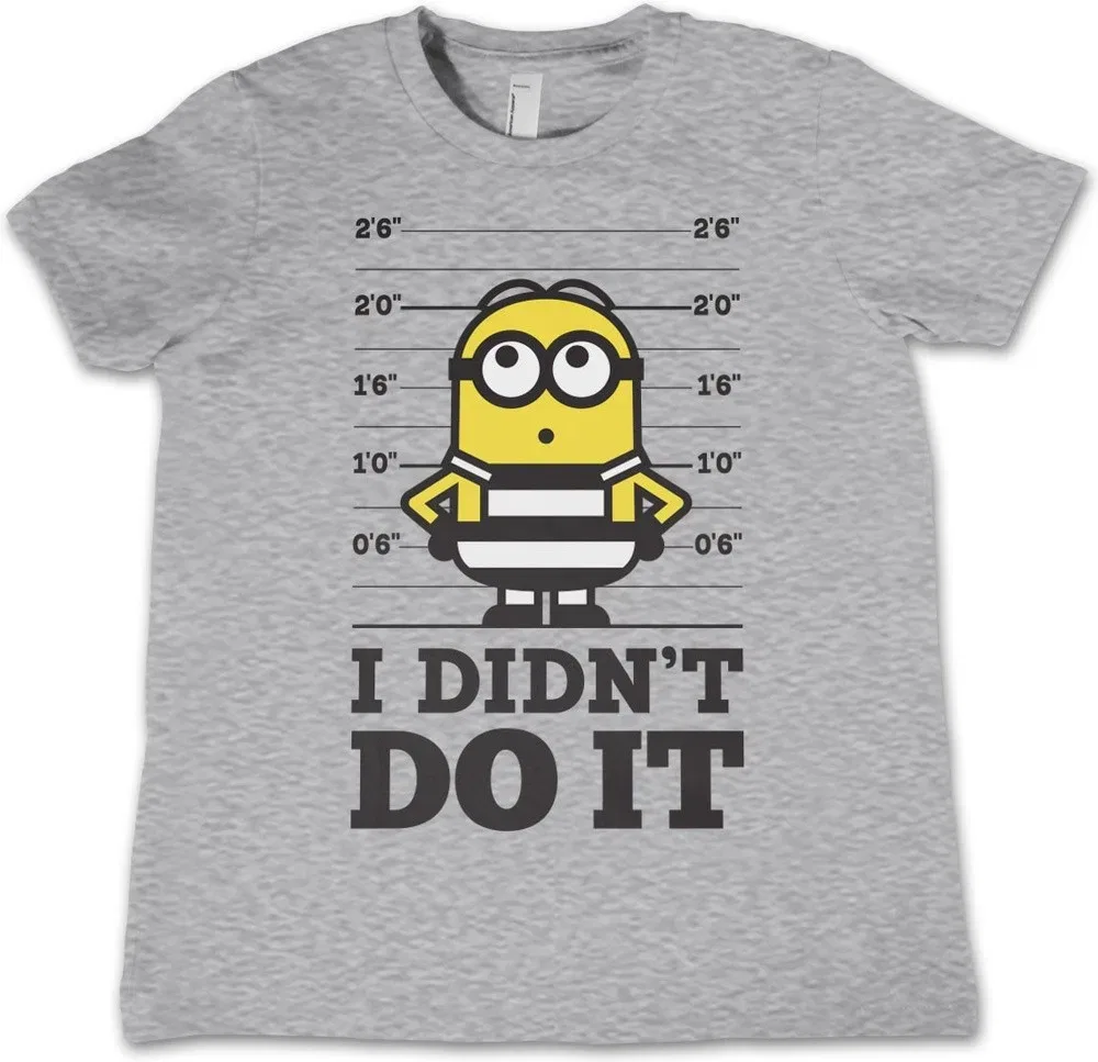 Футболка с принтом, Minions, серый