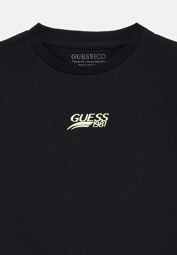 Детская футболка с принтом Guess, Jet Black — фото 3