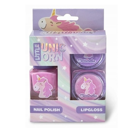 

Мини-набор из трех лаков для ногтей 4 мл + блеск для губ 2x6 мл Little Unicorn