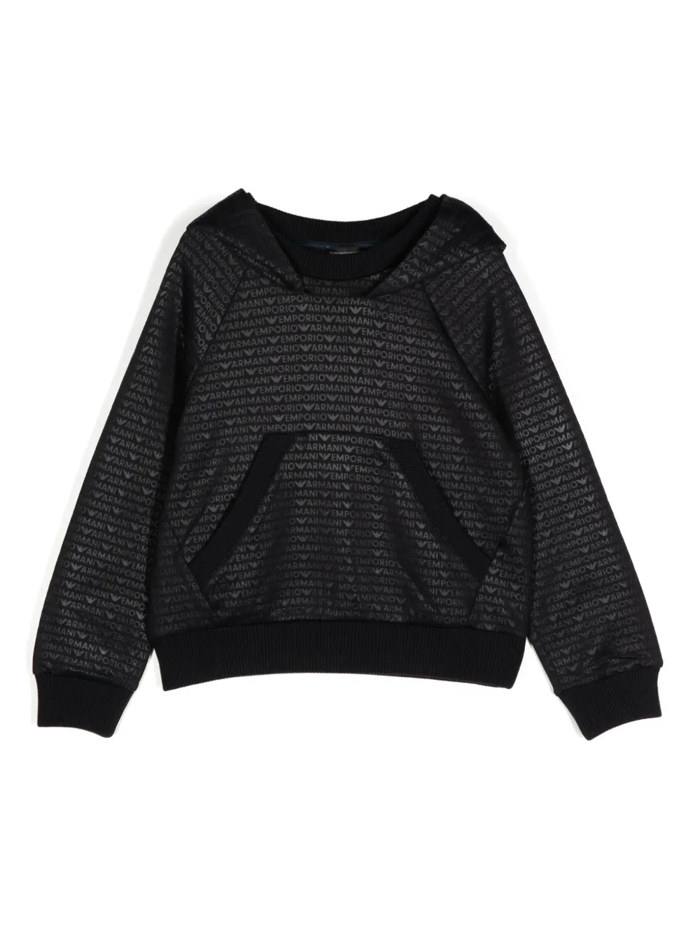 

Толстовка с логотипом Emporio Armani Kids, черный