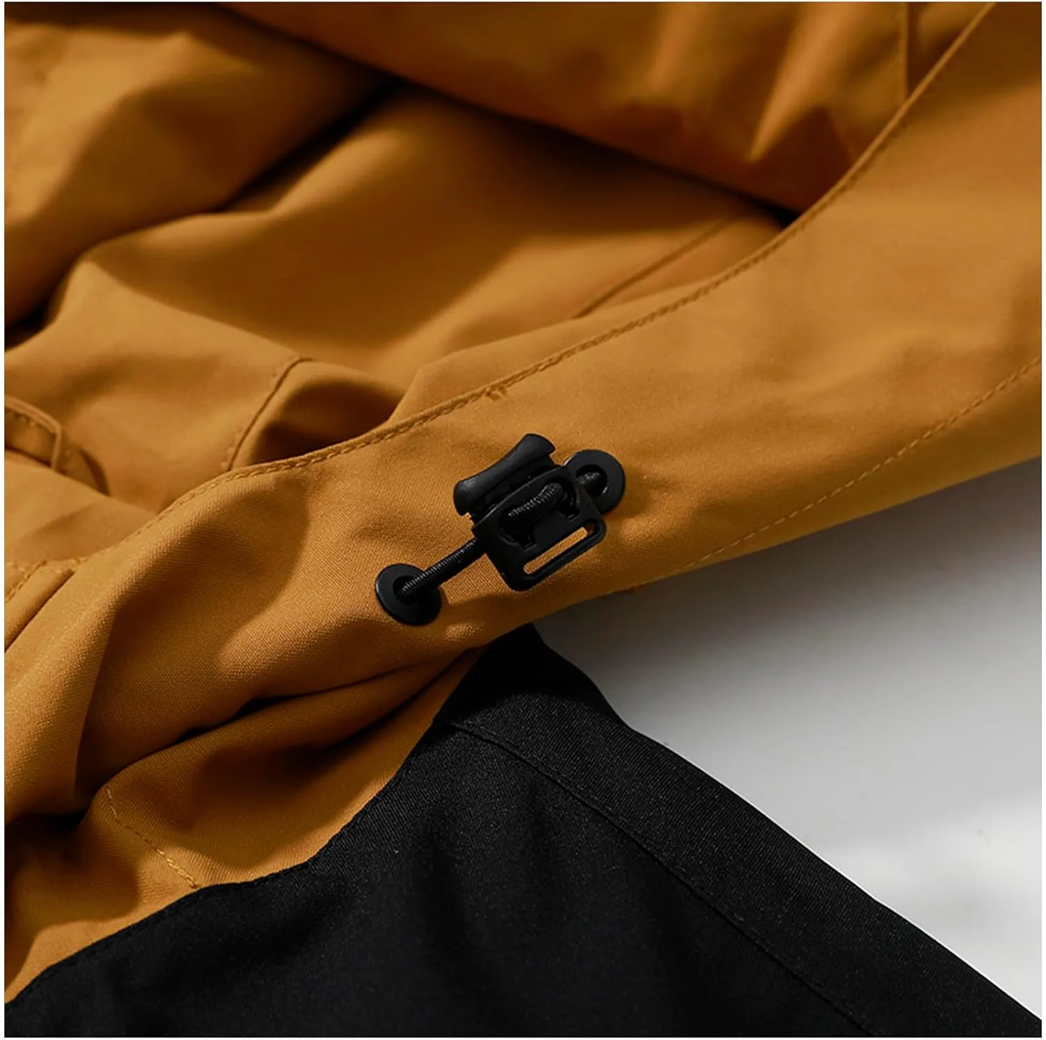 Мужская зимняя куртка с капюшоном утепленная пуховик утолщенный плащ водонепроницаемая теплая ветрозащитная дождевик парка верхняя одежда для улицы Generic, коричневый — фото 4