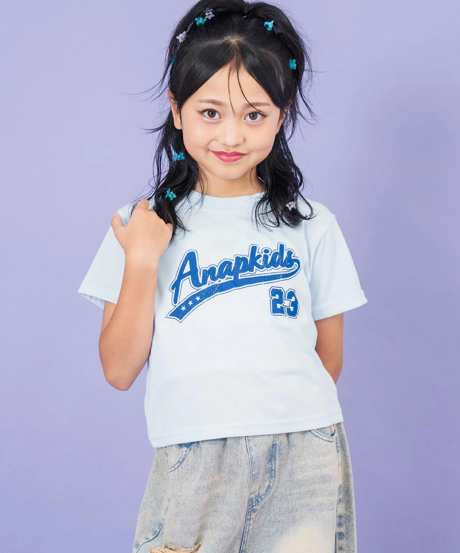 Детская футболка с логотипом ANAP kids голубой
